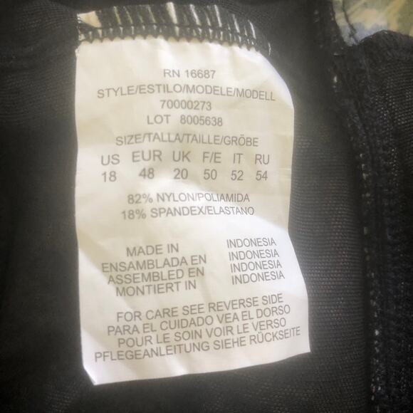 SWIM SOLUTIONS Retail $99 Floral Tiered Tummy Control Tankini One Piece Size 18 - Picture 6 of 6